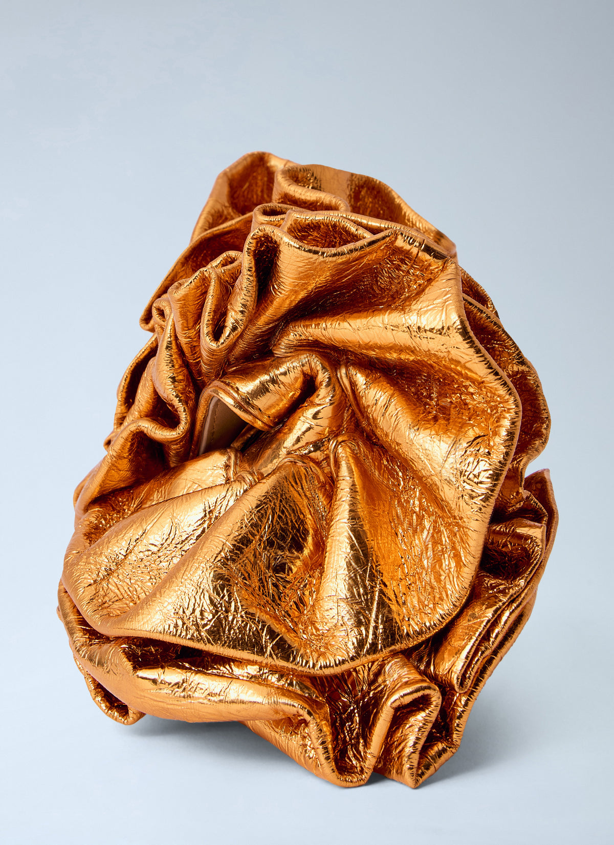 Dries Van Noten Dries Van Noten Women Ruffled Crinkled Leather Clutch Bag