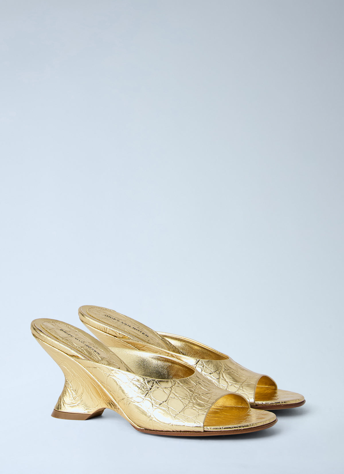 Dries Van Noten Women Sculpted Leather Mules
