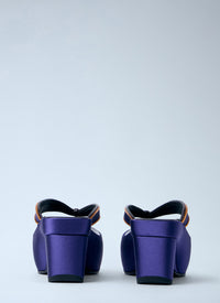 Dries Van Noten Women Satin Platform Thong Sandals