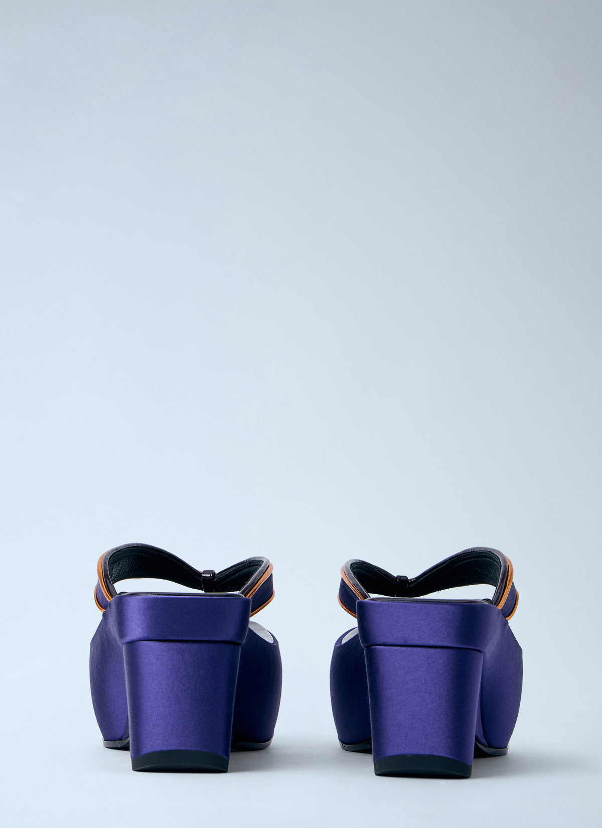 Dries Van Noten Women Satin Platform Thong Sandals