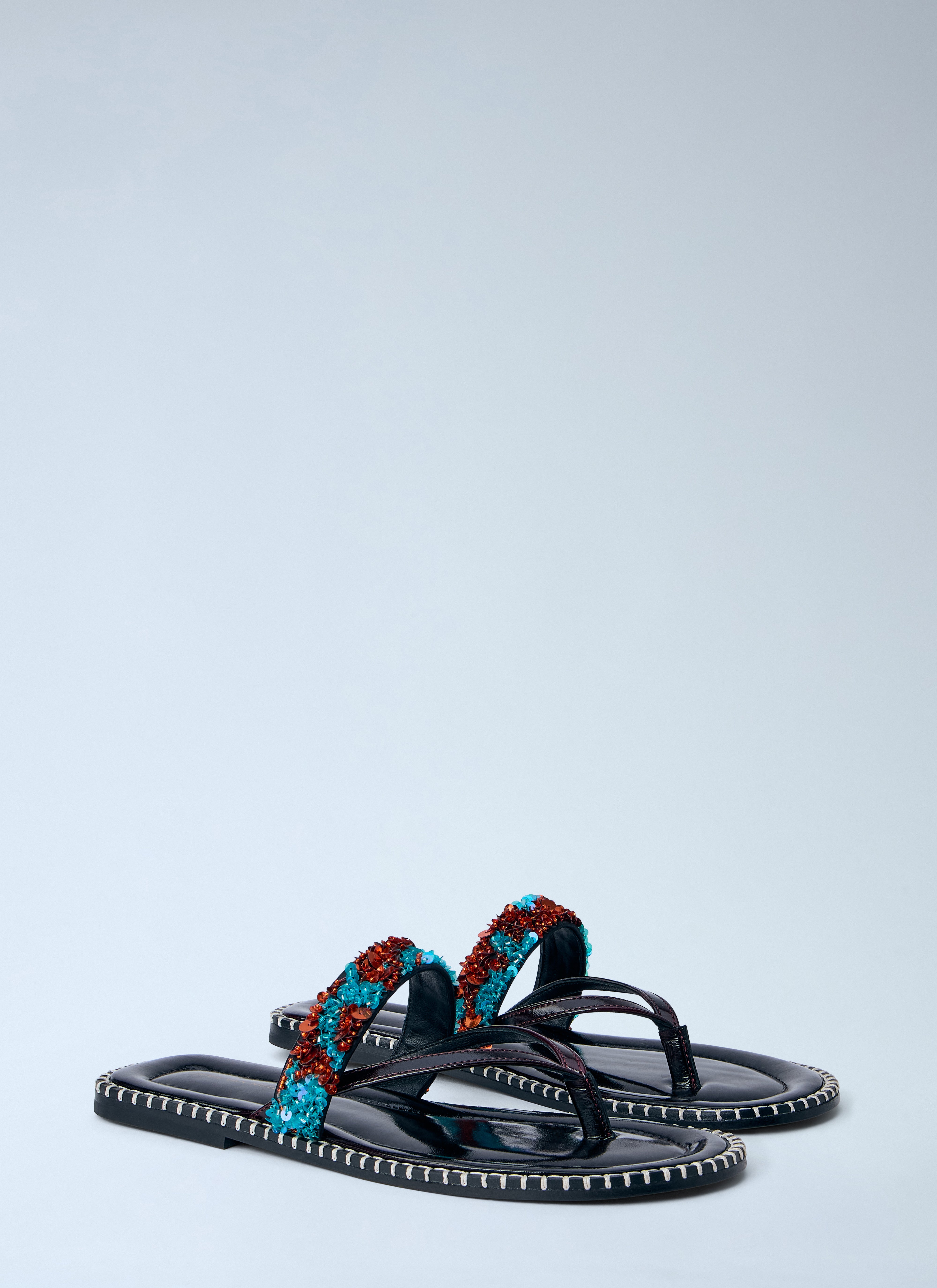 Dries Van Noten Women Embellished Whipstitched Leather Sandals