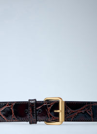 Dries Van Noten Dries Van Noten Women Embossed Leather Belt