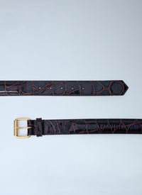 Dries Van Noten Dries Van Noten Women Embossed Leather Belt
