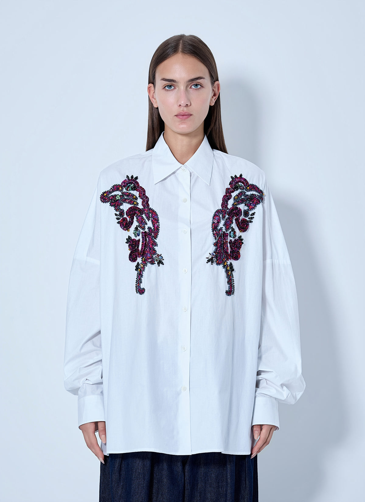 Dries Van Noten Dries Van Noten Women Embroidered Casia Oversized Shirt
