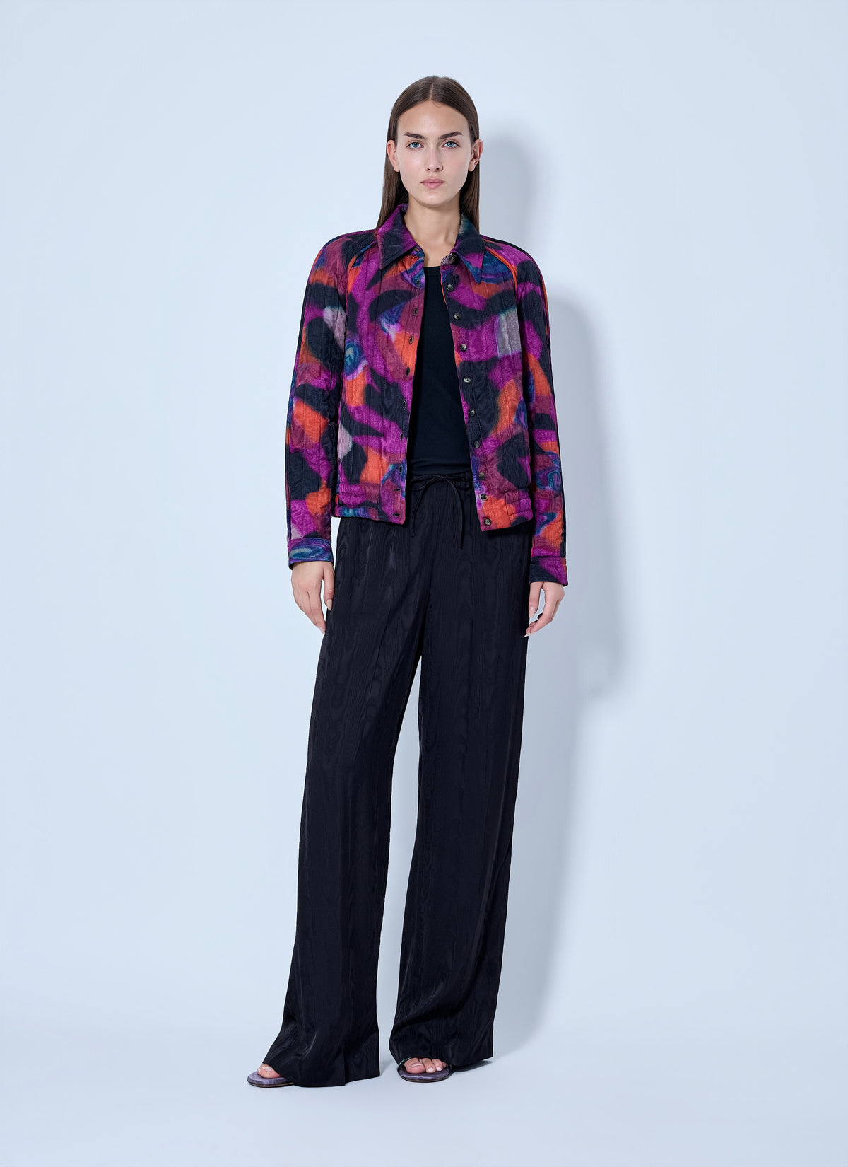 Dries Van Noten Women Puvis Wide-Leg Satin Pants