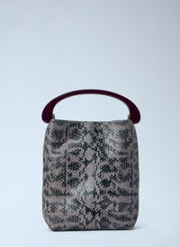 Dries Van Noten Dries Van Noten Women Snake-Embossed Leather Top Handle Bag