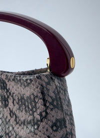Dries Van Noten Dries Van Noten Women Snake-Embossed Leather Top Handle Bag