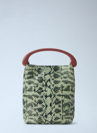 Dries Van Noten Dries Van Noten Women Snake-Embossed Leather Top Handle Bag