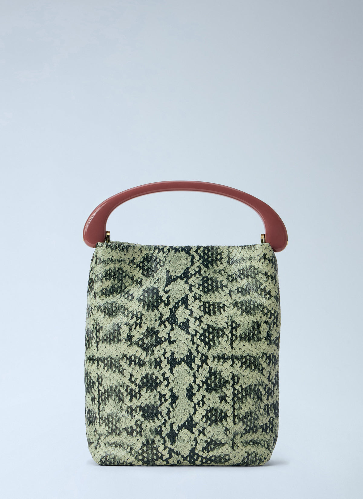 Dries Van Noten Dries Van Noten Women Snake-Embossed Leather Top Handle Bag