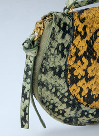 Dries Van Noten Dries Van Noten Women Python-Embossed Leather Crossbody Bag