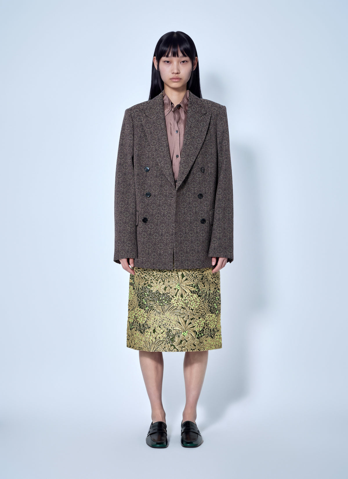 Dries Van Noten Women Double-Breasted Patterned Blazer