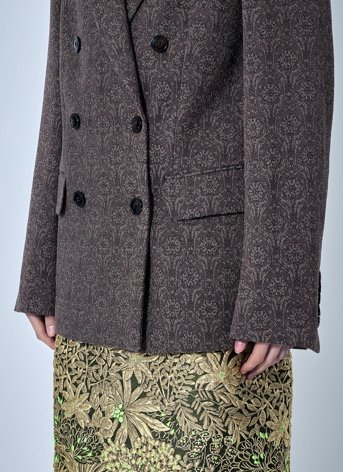 Dries Van Noten Women Double-Breasted Patterned Blazer