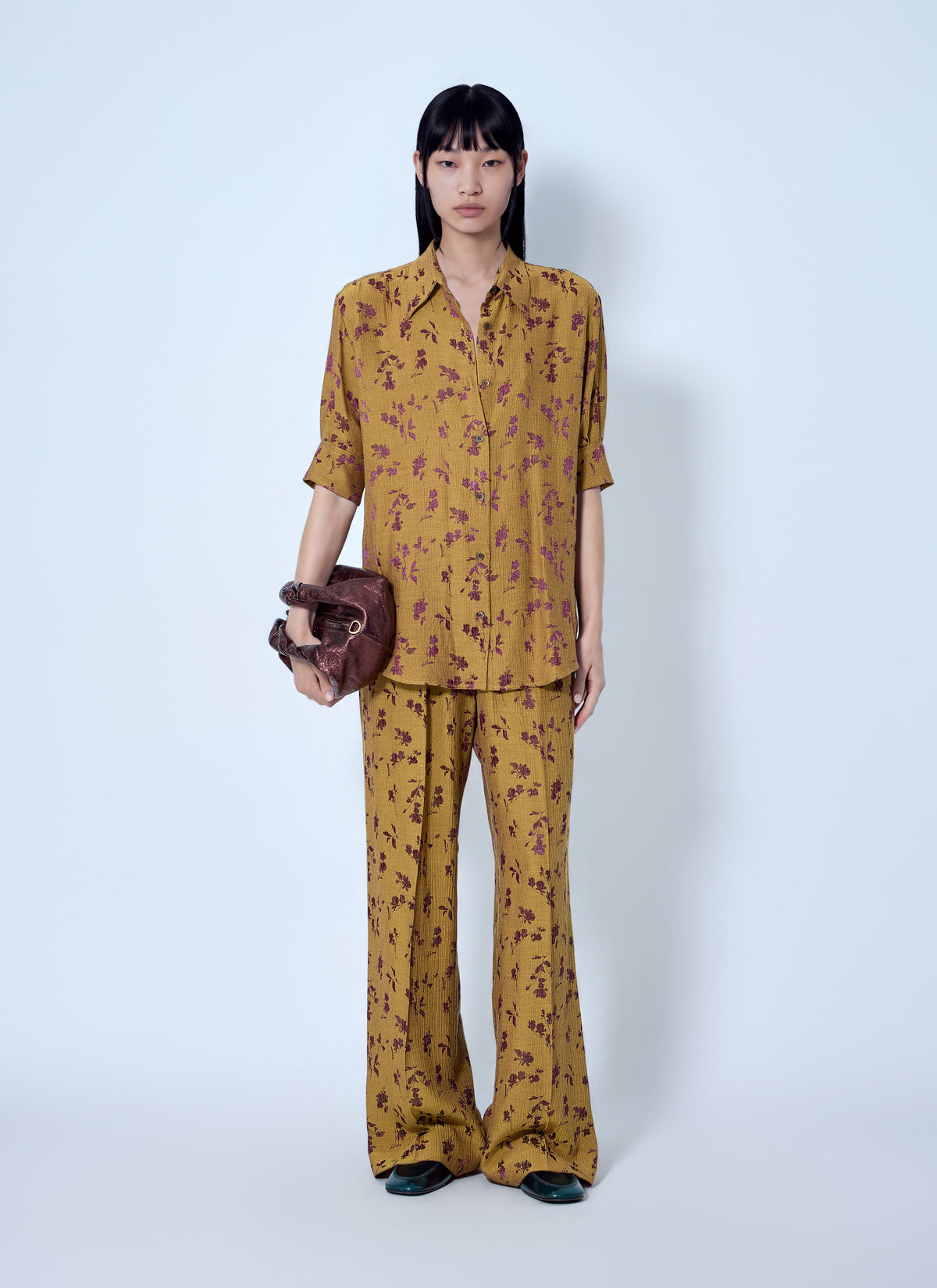 Dries Van Noten Women Floral Wide-Leg Trousers