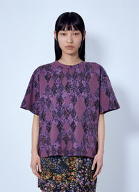 Dries Van Noten Women Argyle Print T-Shirt