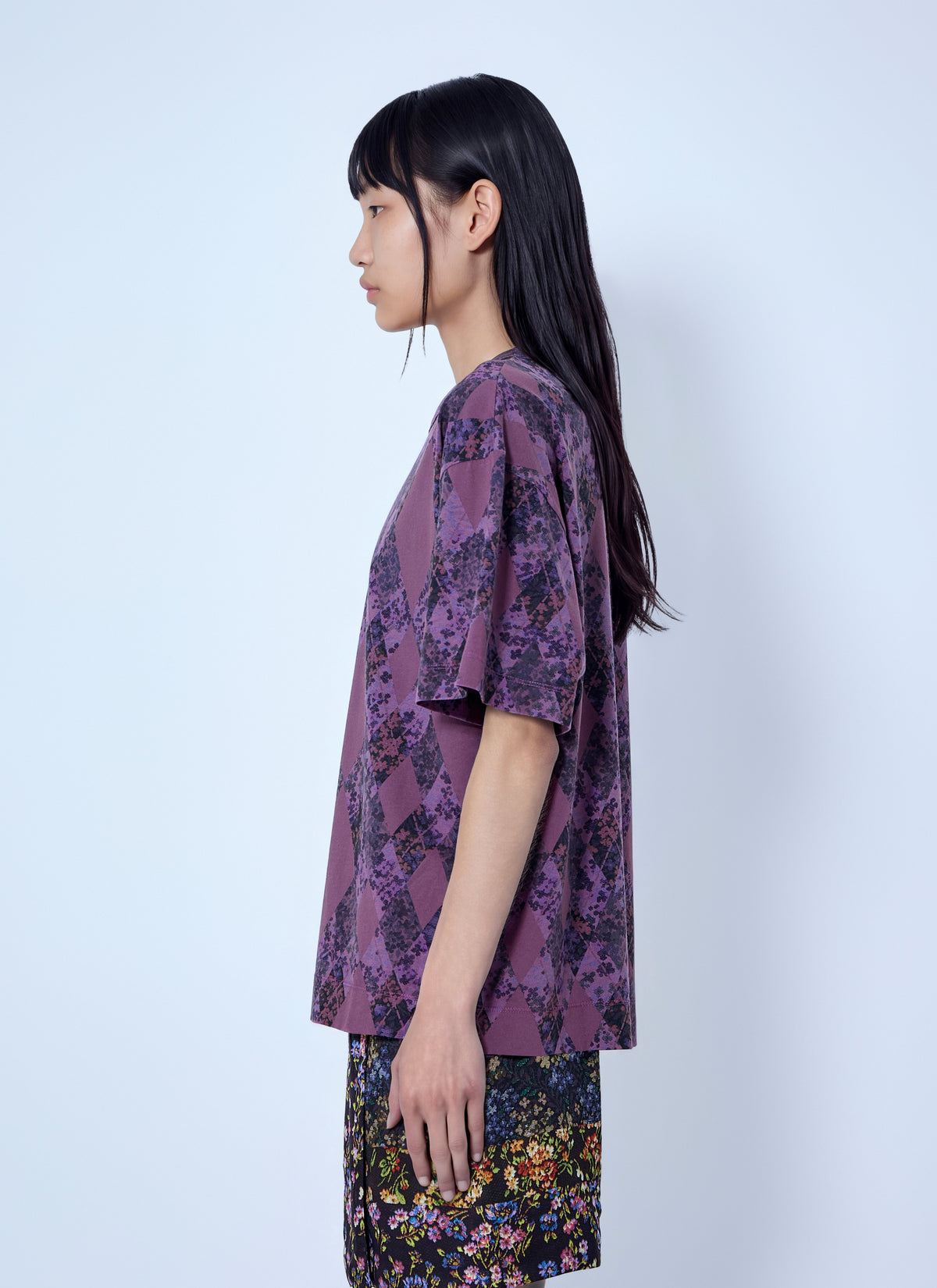 Dries Van Noten Women Argyle Print T-Shirt