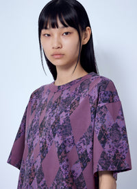 Dries Van Noten Women Argyle Print T-Shirt