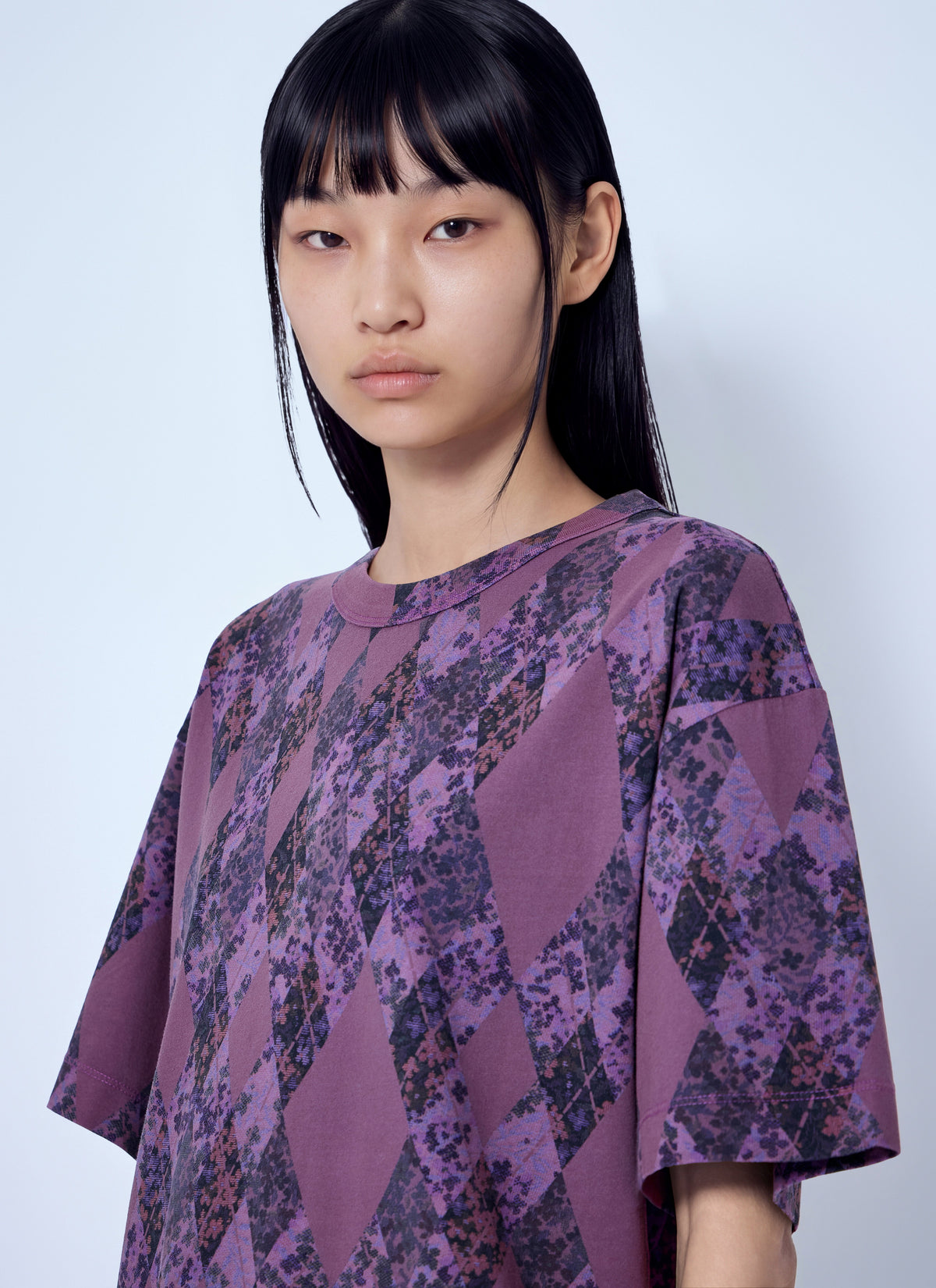 Dries Van Noten Women Argyle Print T-Shirt
