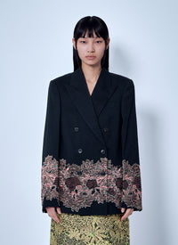 Dries Van Noten Women Embroidered Double-Breasted Blazer