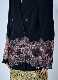 Dries Van Noten Women Embroidered Double-Breasted Blazer