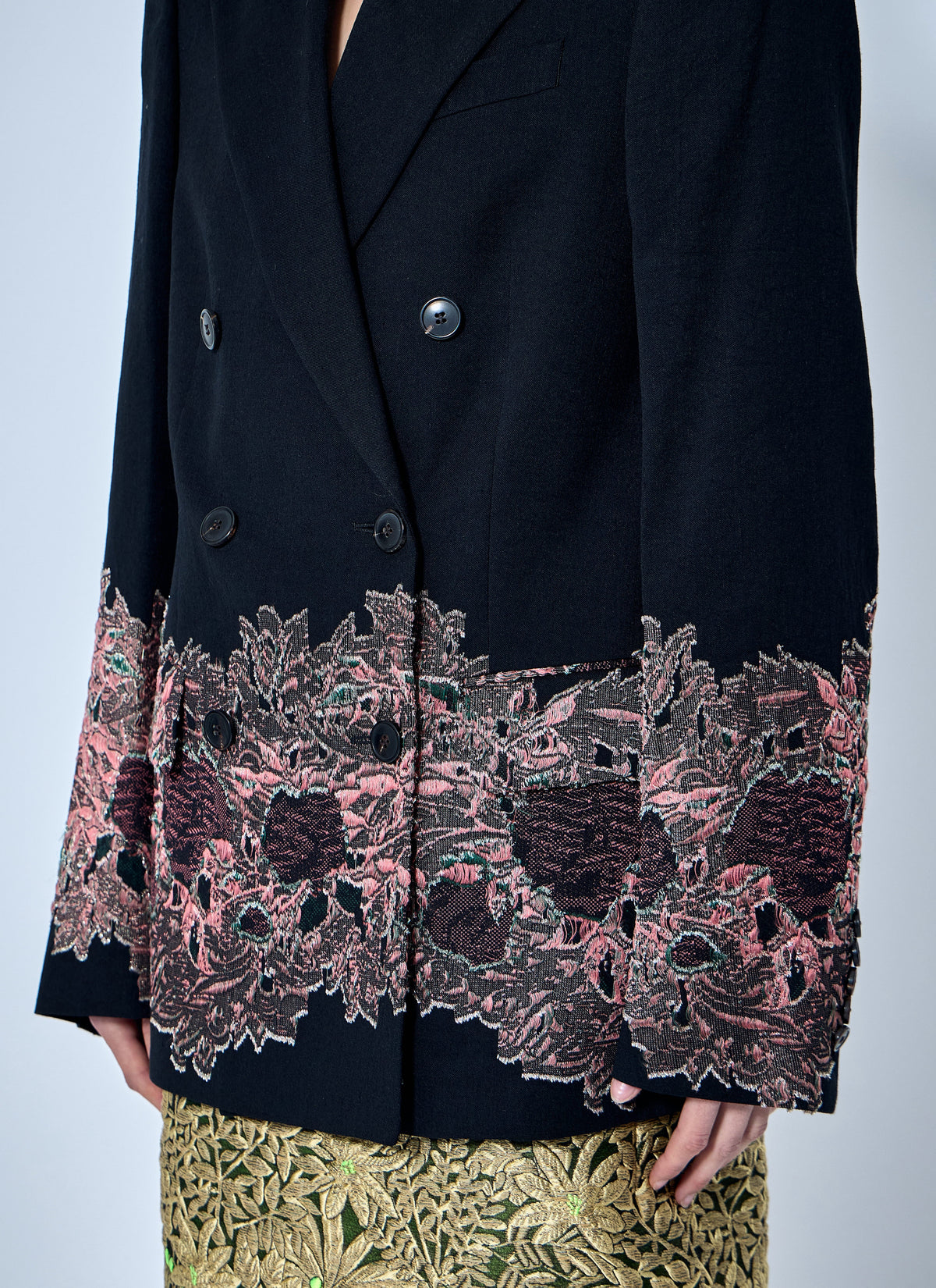 Dries Van Noten Women Embroidered Double-Breasted Blazer