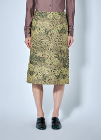Dries Van Noten Women Floral Jacquard A-Line Midi Skirt