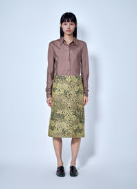 Dries Van Noten Women Floral Jacquard A-Line Midi Skirt