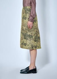 Dries Van Noten Women Floral Jacquard A-Line Midi Skirt
