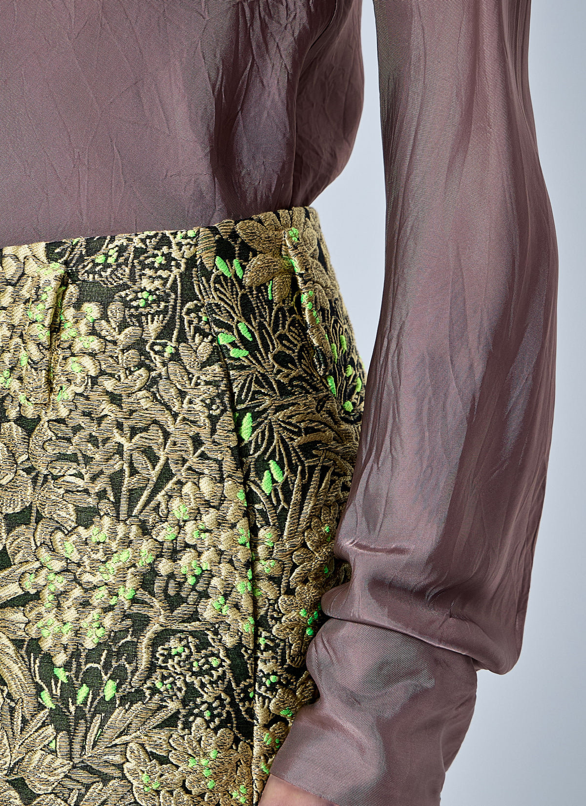 Dries Van Noten Women Floral Jacquard A-Line Midi Skirt