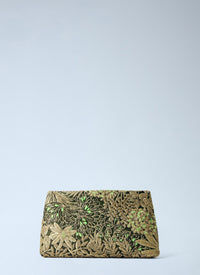 Dries Van Noten Women Floral Embroidered Clutch With Chain Strap