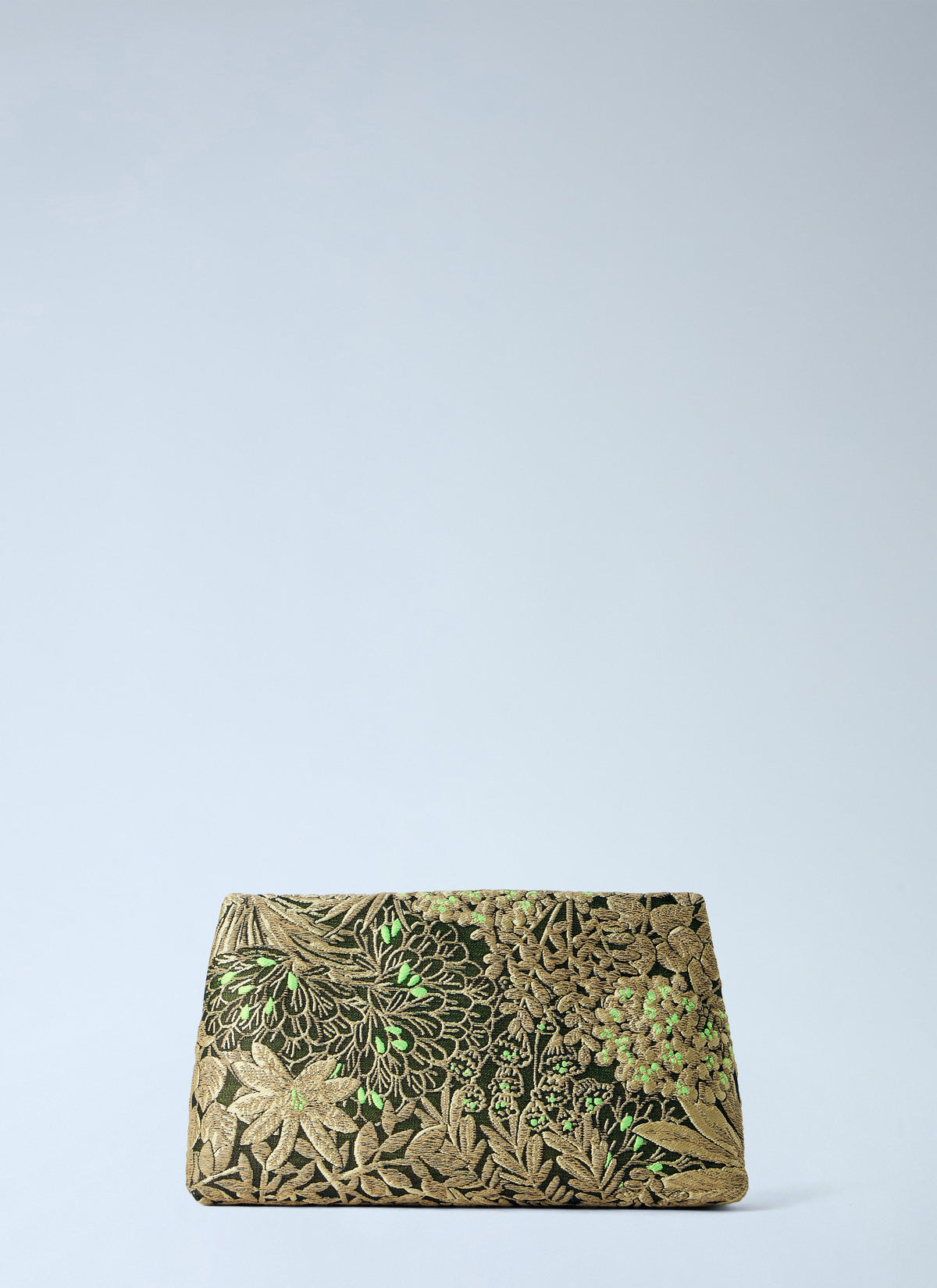 Dries Van Noten Women Floral Embroidered Clutch With Chain Strap
