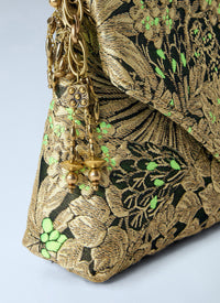 Dries Van Noten Women Floral Embroidered Clutch With Chain Strap