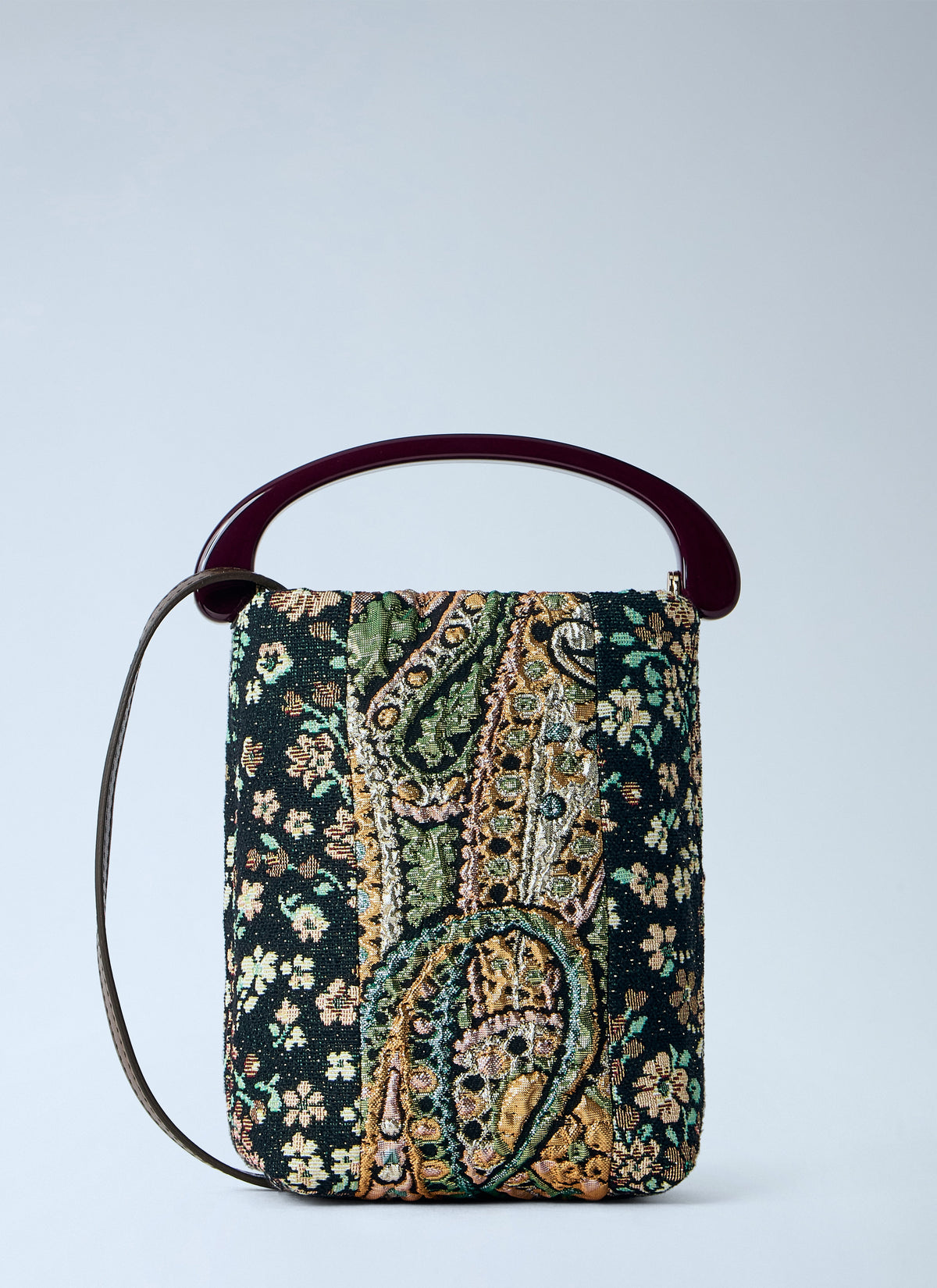 Dries Van Noten Women Micro Floral Jacquard Top-Handle Bag