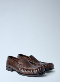 Dries Van Noten Women Pebbled Leather Loafers