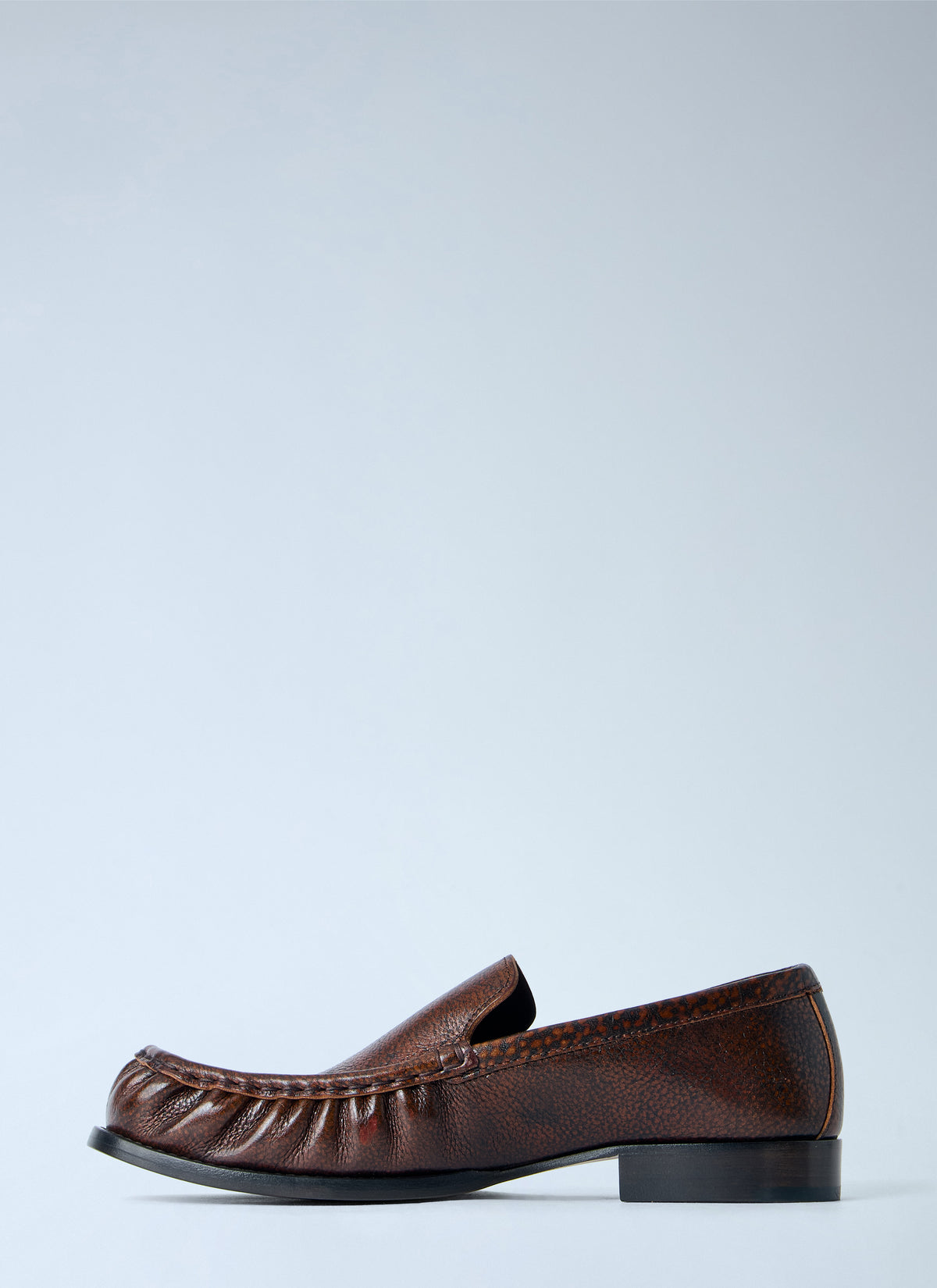 Dries Van Noten Women Pebbled Leather Loafers
