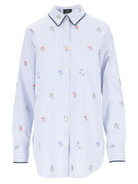 Etro Women Striped Jacquard Cotton Shirt