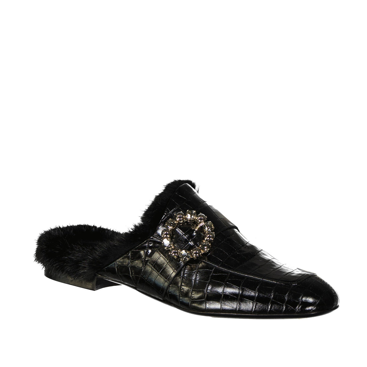 Eleventy Eleventy Leather Fur Mules Women