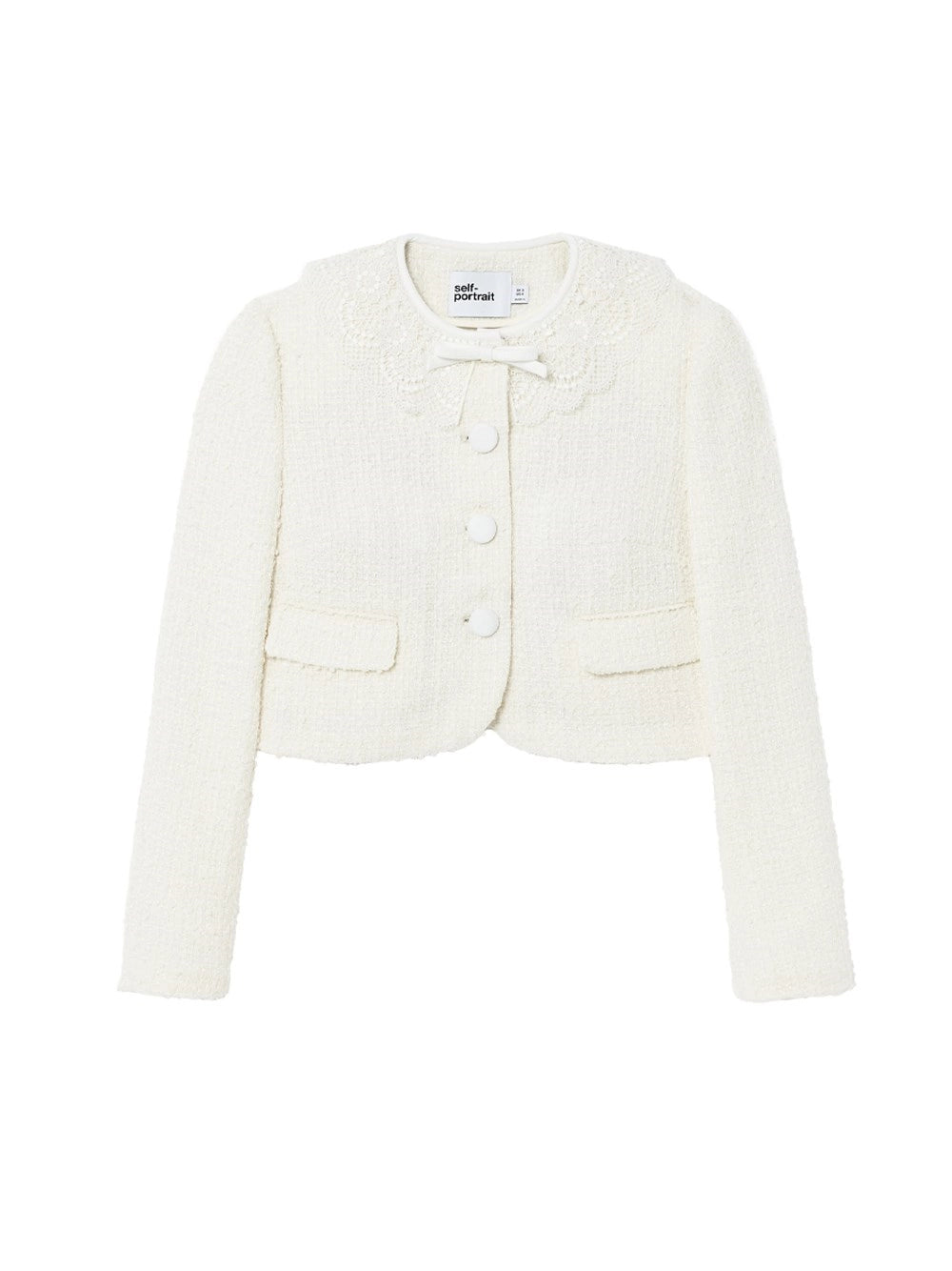 Self-portrait Self-Portrait Women Boucle Lace Collar Jacket