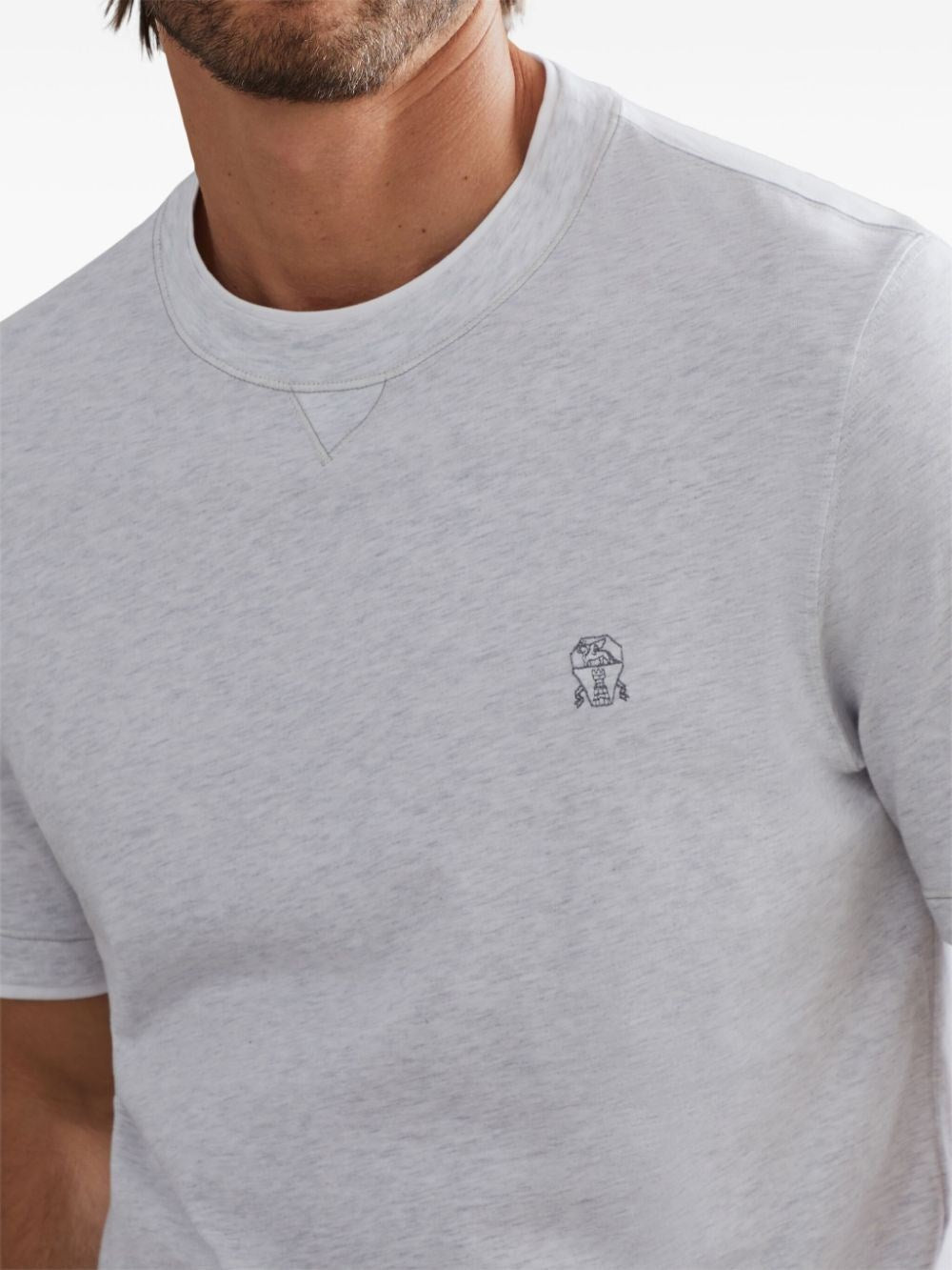 Brunello Cucinelli Men T-Shirt With Faux-Layering