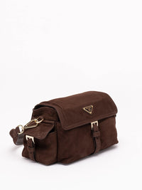 Prada Prada Women Prada Explore Medium Suede Bag