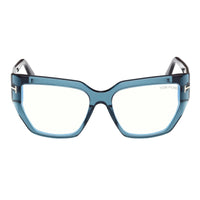 Tom Ford Eyeglasses Square Full Rim, Dark Havana Frame and Clear Blue Light Block Lenses Lens FT5951-B052