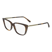 Lacoste Eyeglasses Cat Eye Full Rim, Havana Red Frame and Clear Demo Lenses Lens L2939615