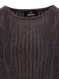 Missoni Women Long Lamé Viscose Dress With A Belt