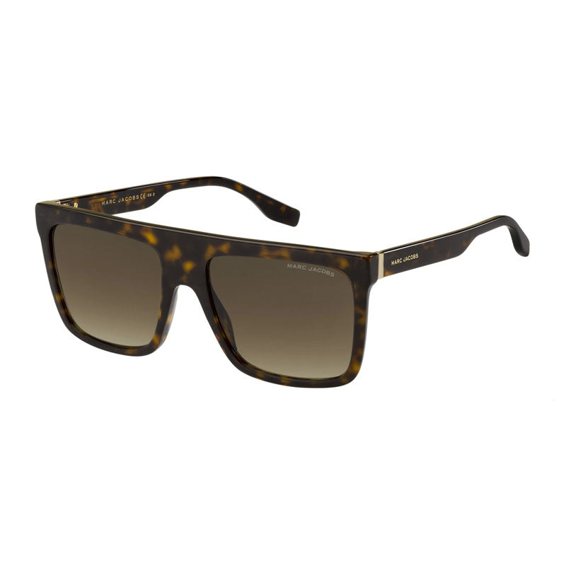Marc Jacobs Sunglasses Square Full Rim, Havana Frame and Brown Gradient Lens MARC639/S0086HA