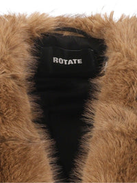 Rotate Women Contrasting Faux Fur Collar Jacket