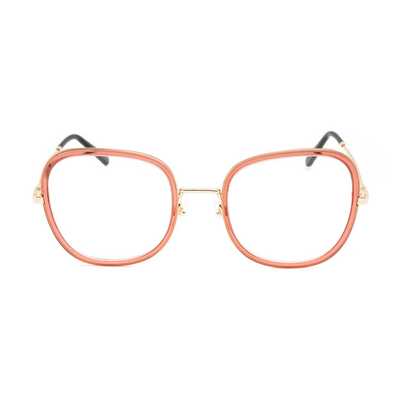 Marc Jacobs Eyeglasses Round Full Rim, Pink/Gold Frame and Clear Demo Lenses Lens MARC7010S4500