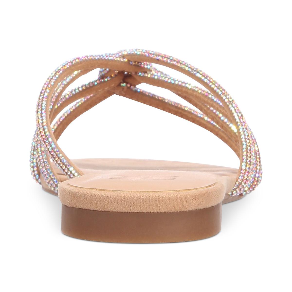 Ariah Womens Rhinestones Flat Slides