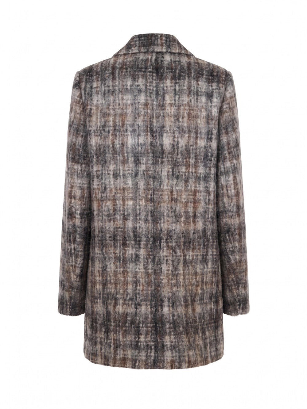 Peserico Women Double-Breasted Coat In Mohair Wool Blend