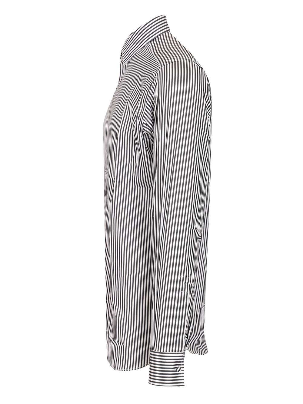 Tom Ford Men Silk Cotton Ladder Stripe Classic Fit Shirt