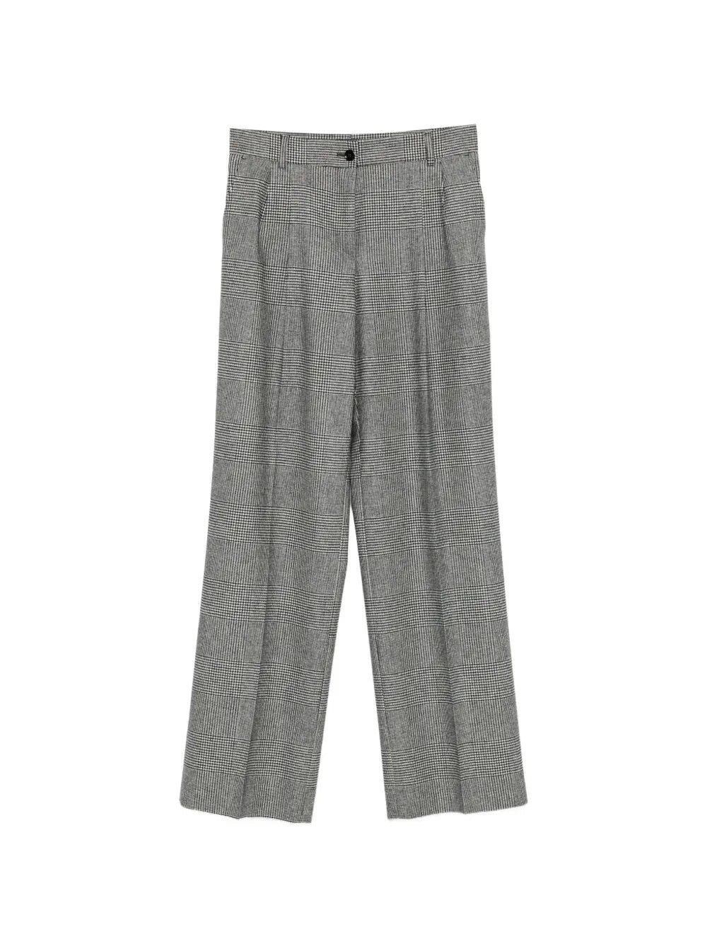 Dolce & Gabbana Women Glen Plaid Flannel Trousers