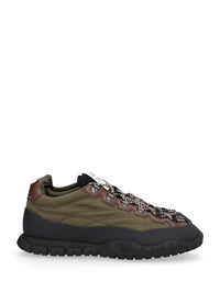 Miu Miu Women "Tyre" Sneakers In Technical Fabric And Leather